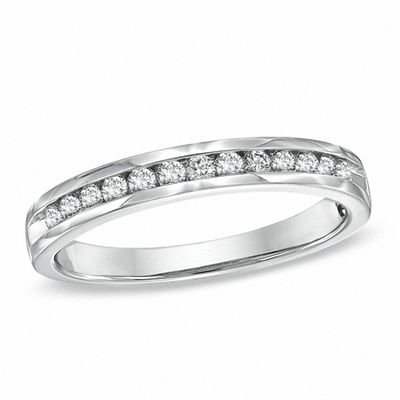 1.00 CT. T.W. Certified Diamond Anniversary Band in 14K White Gold (I/SI2)