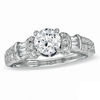 Thumbnail Image 0 of Vera Wang Love Collection 1.45 CT. T.W. Round and Baguette Diamond Engagement Ring in 14K White Gold