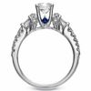 Thumbnail Image 1 of Vera Wang Love Collection 1.45 CT. T.W. Round and Baguette Diamond Engagement Ring in 14K White Gold
