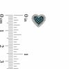 0.23 CT. T.W. Enhanced Blue and White Diamond Heart Frame Earrings in Sterling Silver