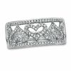 Thumbnail Image 0 of 0.25 CT. T.W. Diamond Alternating Hearts Band in Sterling Silver