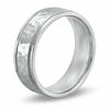 Men's 7.5mm Comfort Fit Hammered Cobalt Wedding Band - Size 10