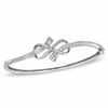 Thumbnail Image 0 of 0.33 CT. T.W. Diamond Infinity Knot Bangle in Sterling Silver