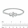 Thumbnail Image 1 of 0.33 CT. T.W. Diamond Infinity Knot Bangle in Sterling Silver