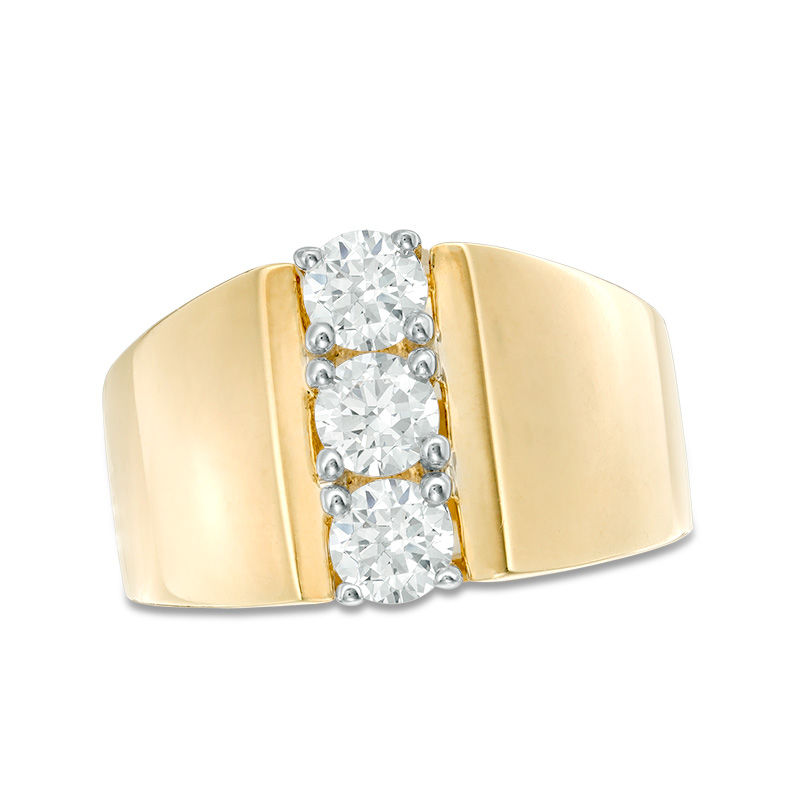 Peoples Jewellers 0.95 CT. T.W. Diamond Double Frame Past Present Future®  Ring in 14K Two-Tone Gold|Peoples Jewellers | Scarborough Town Centre