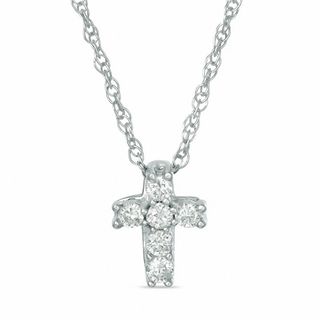 Diamond Accent Cross in 10K White Gold