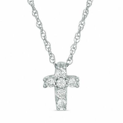 Diamond Accent Cross in 10K White Gold