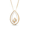 Sirena™ 0.14 CT. Diamond Solitaire Pendant in 14K Gold with White Enamel