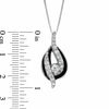 Thumbnail Image 1 of Sirena™ Black Eyes 0.60 CT. T.W. Diamond Pendant in 14K White Gold with Black Enamel