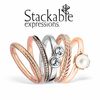 Thumbnail Image 1 of Stackable Expressions™ 0.17 CT. T.W. Diamond Eternity Ring in Sterling Silver with 18K Rose Gold Plate