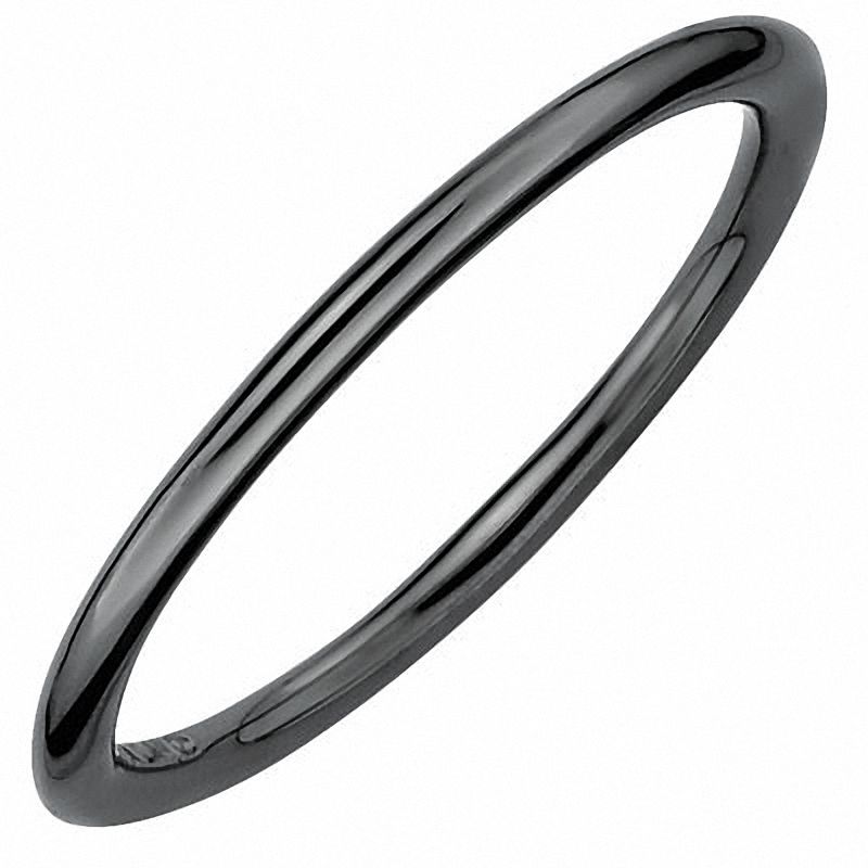 Stackable Expressions™ Polished Ring in Black Ruthenium Sterling Silver|Peoples Jewellers