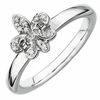 Thumbnail Image 0 of Stackable Expressions™ Diamond Accent Fleur-De-Lis Ring in Sterling Silver