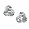 Thumbnail Image 0 of 0.09 CT. T.W. Diamond Celtic Knot Stud Earrings in Sterling Silver