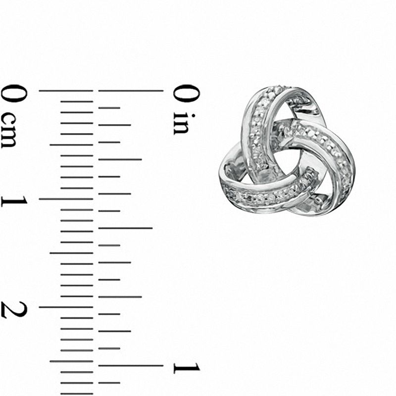0.09 CT. T.W. Diamond Celtic Knot Stud Earrings in Sterling Silver