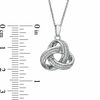 Thumbnail Image 1 of 0.09 CT. T.W. Diamond Celtic Knot Pendant in Sterling Silver