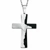 Thumbnail Image 0 of Men's Lord's Prayer Tablet Cross Pendant in Two-Tone Stainless Steel - 24"