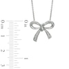 Thumbnail Image 1 of Diamond Accent Bow Pendant in Sterling Silver