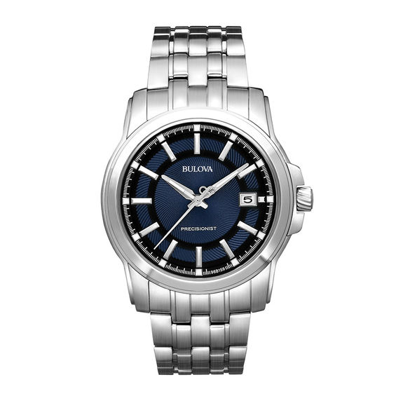 Peoples Jewellers Men s Bulova Landford Precisionist Watch with Blue Dial Model 96B159 Southcentre Mall