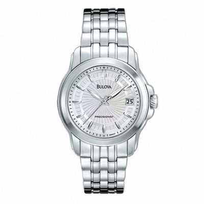 Ladies' Bulova Precisionist Watch with Silver-Tone Dial (Model: 96M21)