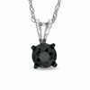 Thumbnail Image 0 of Black Mystique 0.50 CT. Black Diamond Solitaire Pendant in 10K White Gold