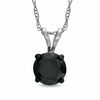 Thumbnail Image 0 of Black Mystique 1.00 CT. Black Diamond Solitaire Pendant in 10K White Gold