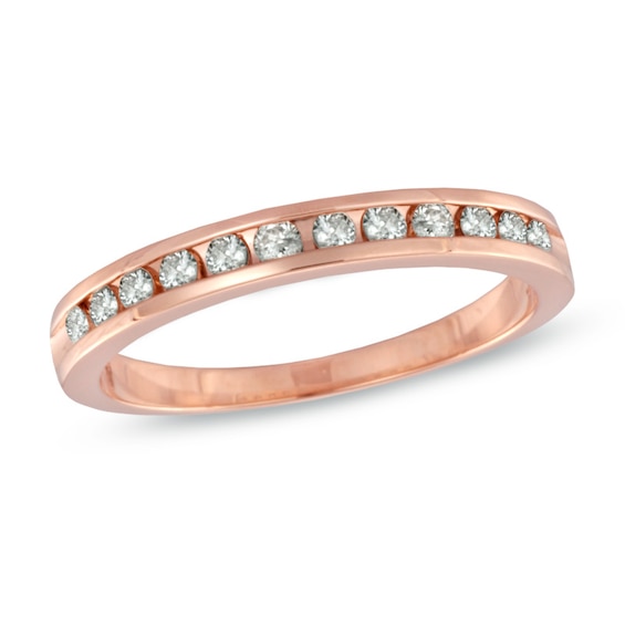 0.25 CT. T.W. Diamond Band in 10K Rose Gold