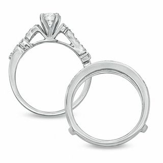 1.00 CT. T.W. Diamond Vine Bridal Set in 14K White Gold