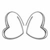 Heart-Shaped Hoop Earrings in Sterling Silver