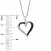 0.33 CT. T.W. Enhanced Black and White Diamond Inside-Out Heart Pendant in 10K White Gold