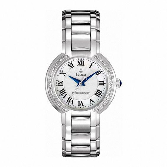 Ladies' Bulova Fairlawn Precisionist Diamond Accent Watch with Mother-of-Pearl Dial (Model: 96R167)