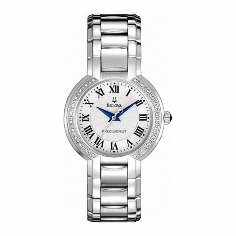 Ladies' Bulova Fairlawn Precisionist Diamond Accent Watch with Mother-of-Pearl Dial (Model: 96R167)|Peoples Jewellers