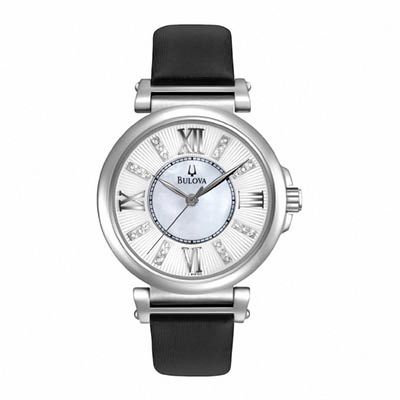 Ladies' Bulova Diamond Accent Watch with Mother-of-Pearl Dial (Model: 96P133)