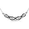 Thumbnail Image 0 of 0.50 CT. T.W. Enhanced Black and White Diamond Loose Braid Necklace in Sterling Silver