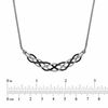 Thumbnail Image 1 of 0.50 CT. T.W. Enhanced Black and White Diamond Loose Braid Necklace in Sterling Silver