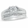 0.50 CT. T.W. Diamond Cluster Bridal Set in 14K White Gold