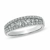 0.75 CT. T.W. Diamond Anniversary Three Row Band in 10K White Gold