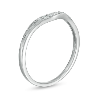 Diamond Accent Anniversary Band in 14K White Gold