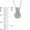 Thumbnail Image 1 of 0.49 CT. T.W. Diamond Cluster Swirl Pendant in 10K White Gold