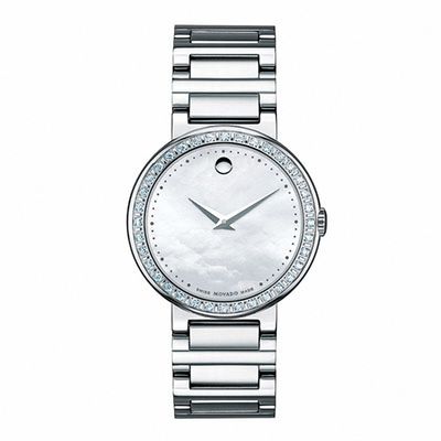 Ladies' Movado Concerto Diamond Accent Watch with Mother-of-Pearl Dial (Model: 0606421)