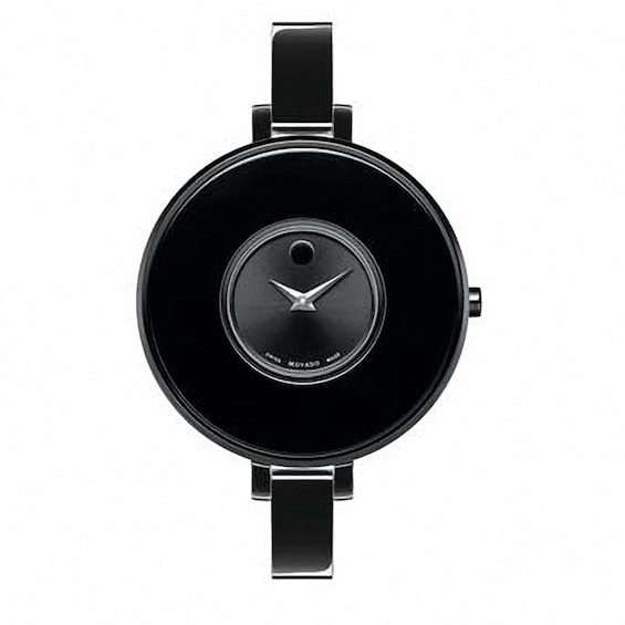 Ladies' Movado Brila Black PVD Stainless Steel Watch with Black Dial (Model: 0606562)