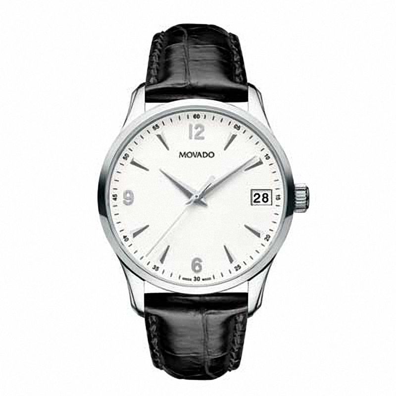Men's Movado Circa Watch with White Dial (Model: 0606569)