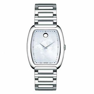 Ladies' Movado Concerto Watch with White Mother-of-Pearl Tonneau Dial (Model: 0606547)