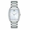 Ladies' Movado Concerto Diamond Accent Watch with White Mother-of-Pearl Tonneau Dial (Model: 0606548)