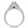 Thumbnail Image 2 of Vera Wang Love Collection 1.29 CT. T.W. Emerald-Cut Diamond Split Shank Frame Engagement Ring in 14K White Gold
