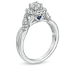 Vera Wang Love Collection 0.75 CT. T.W. Diamond Frame Twist Engagement Ring in 14K White Gold