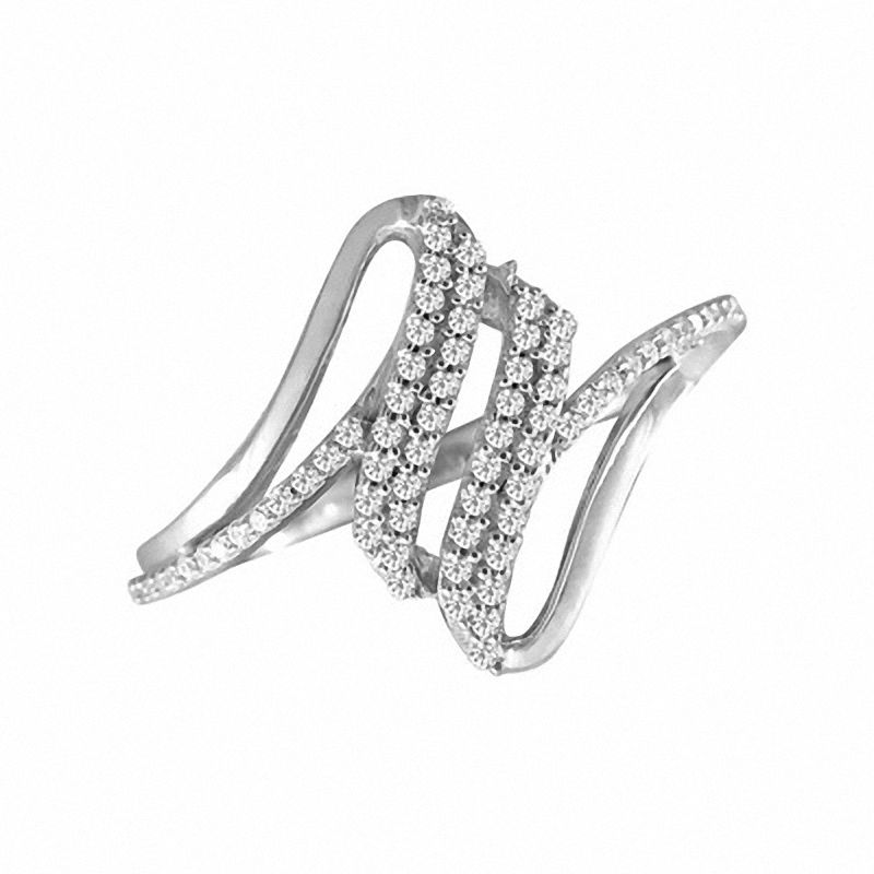 0.20 CT. T.W. Diamond Abstract Ring in Sterling Silver|Peoples Jewellers