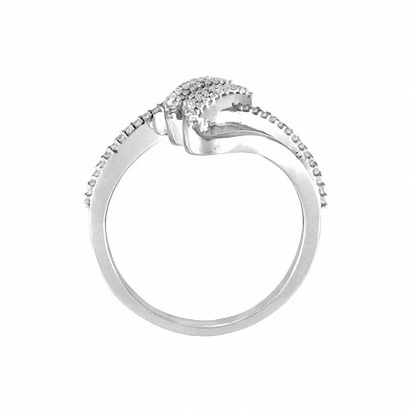 0.20 CT. T.W. Diamond Abstract Ring in Sterling Silver