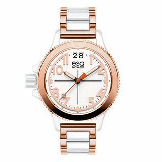 Ladies' ESQ Movado Fusion Two-Tone Interchangeable Strap Watch with White Dial (Model: 07101403