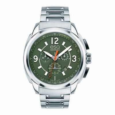 Men's ESQ Movado Excel Chronograph Watch with Green Dial (Model: 07301416)