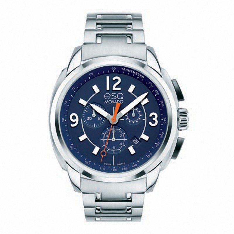 Men's ESQ Movado Excel Chronograph Watch with Dark Blue Dial (Model: 07301417)